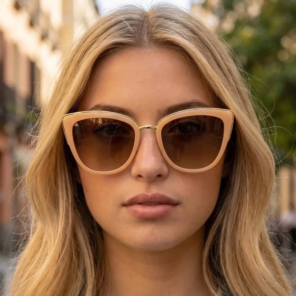 Accessories - Beige Cat-Eye Women's Sunglasses